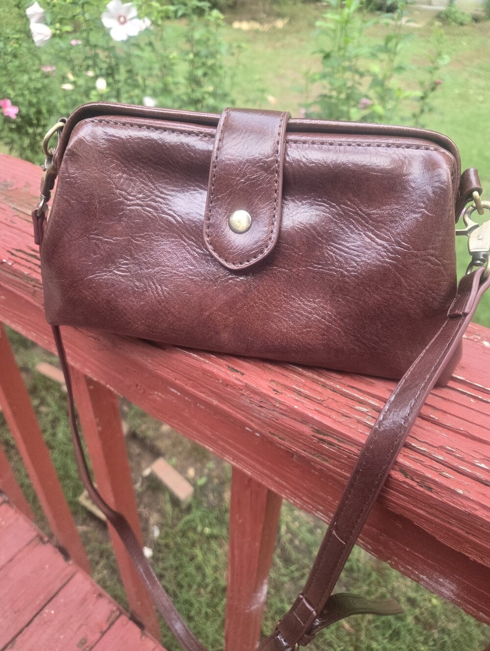 Classic Small Brown Leather Crossbody Bag